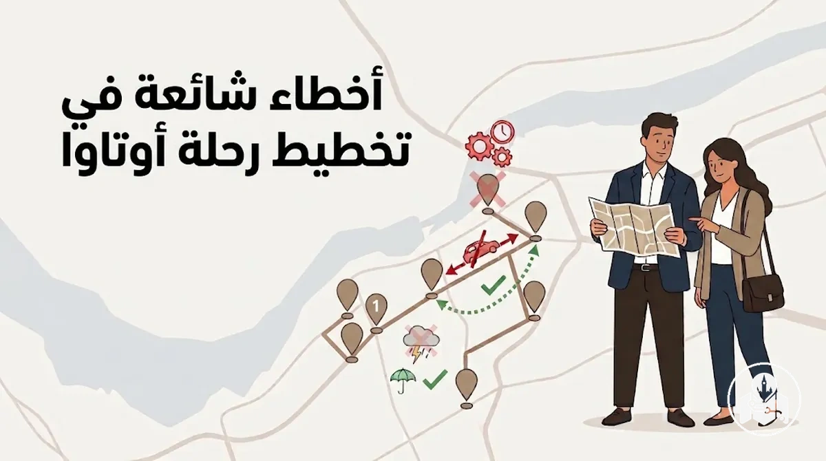 أخطاء في تخطيط رحلة أوتاوا تتعلق بالوقت والمسافات والطقس