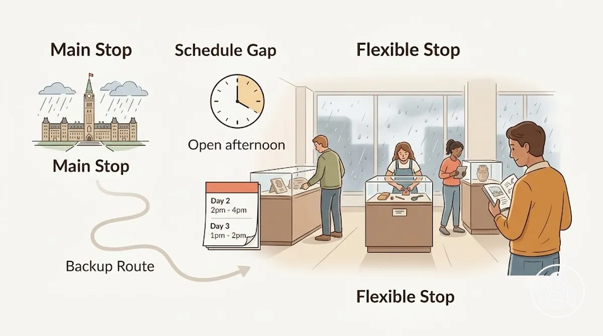 Flexible Indoor-Aktivität, die eine Planungslücke in einem Ottawa-Regentagsplan füllt
