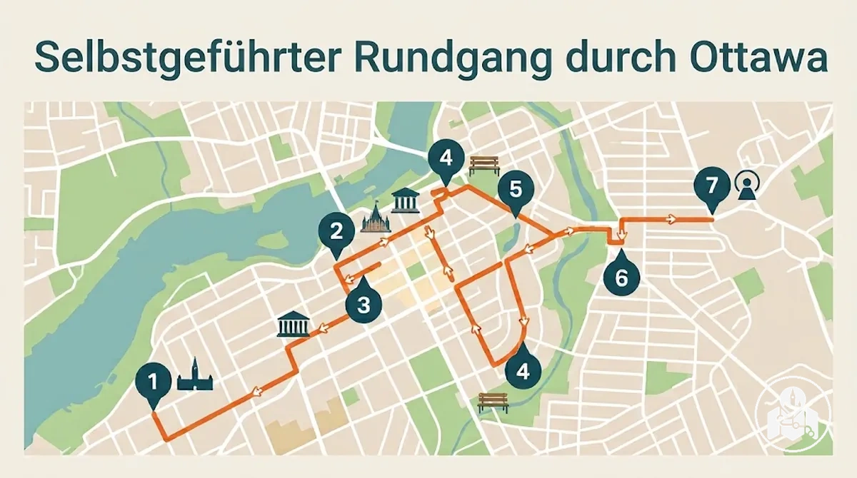 Selbstgeführter Rundgang durch Ottawa, der nahegelegene Sightseeing-Stopps verbindet