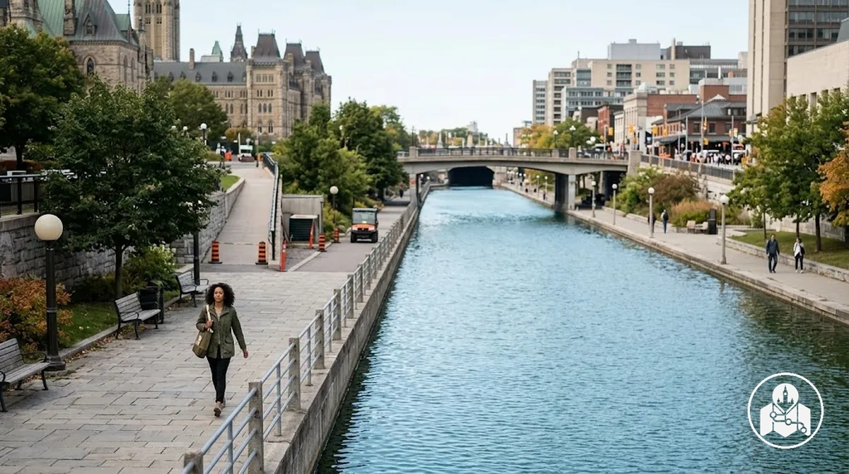 Central Rideau Canal segment connecting the Parliament Hill area with the approach to ByWard Market