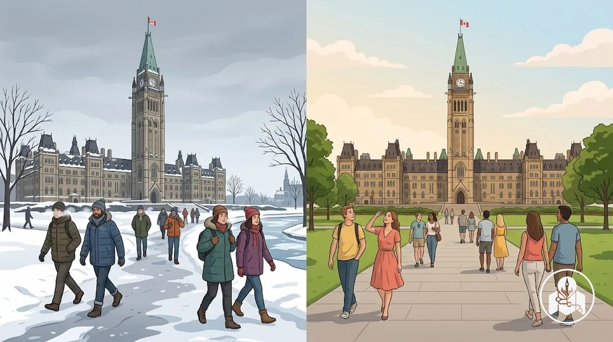 Conditions de visites en extérieur à Ottawa en saison froide et en saison chaude
