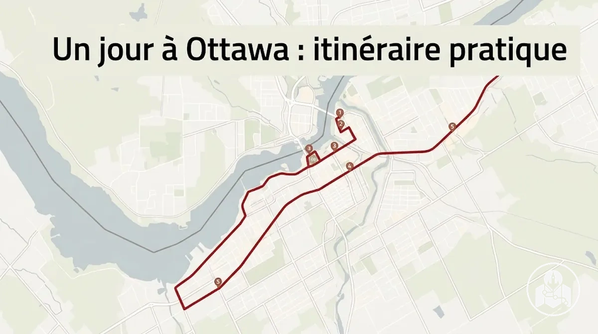 Parcours touristique d’une journée à Ottawa avec les principales étapes dans l’ordre