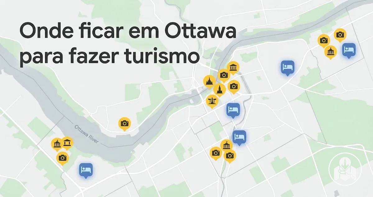 Regiões turísticas de Ottawa com opções práticas de hospedagem perto das atrações