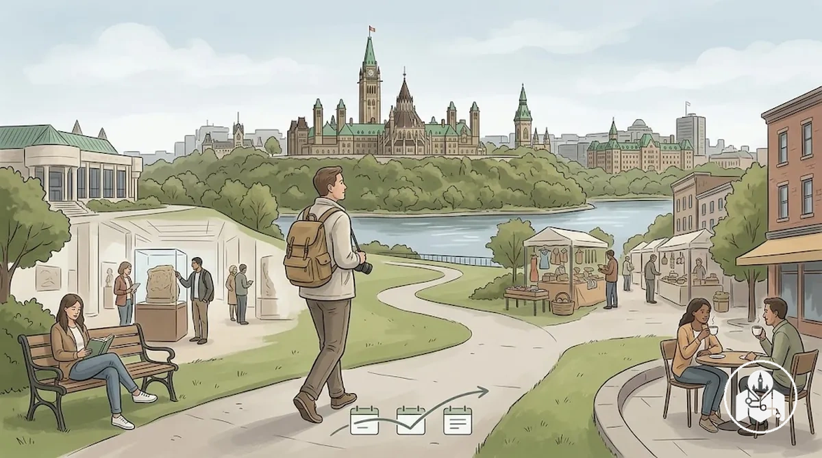Estadia de três dias em Ottawa com mais tempo para passeios mais profundos e um ritmo relaxado