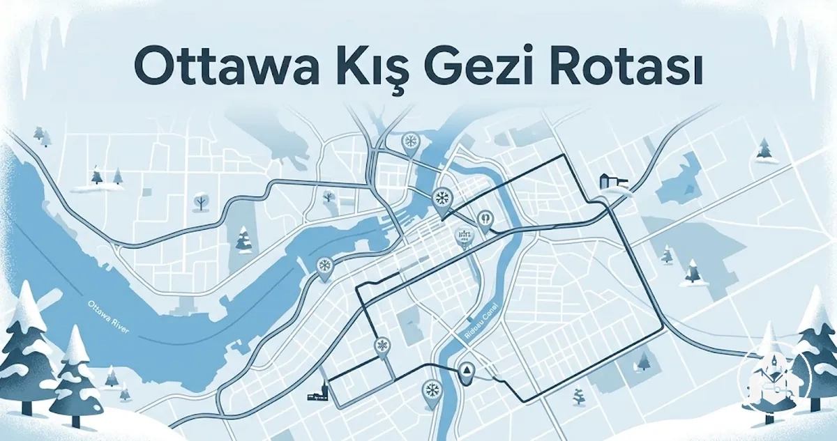 Ottawa'da mevsimlik gezi durakları ve kış koşullarına göre hazırlanmış kış rotası