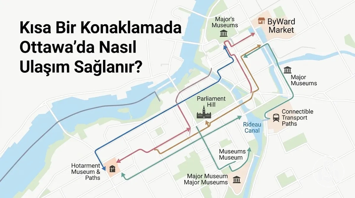 Kısa bir konaklamada Ottawa'daki gezi bölgeleri arasında ulaşım seçenekleri
